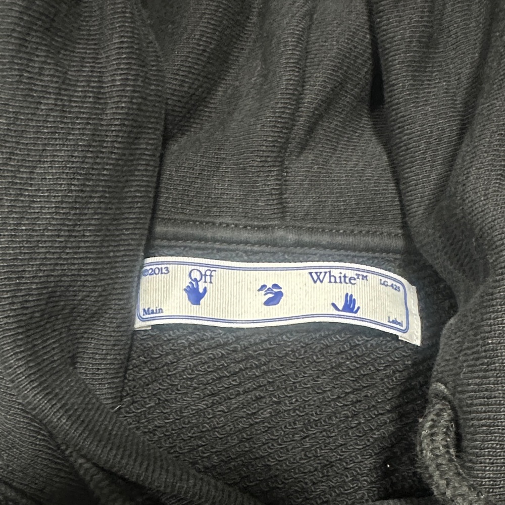 Off-White Black Hoodie with White Accents - authentic - Picture 4 of 6